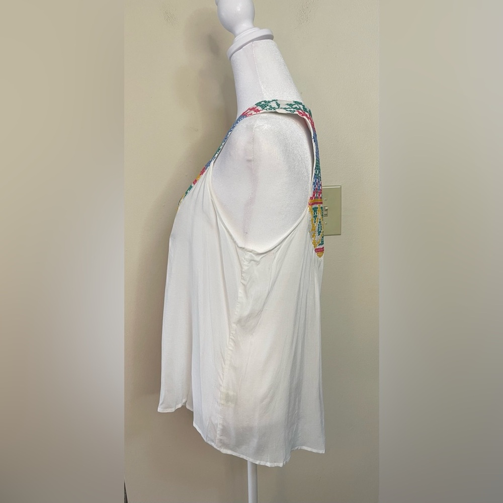 Lovestitch Women’s Bohemian Embroidery Tank Top V- Neck Size Medium. NWT - Picture 10 of 17